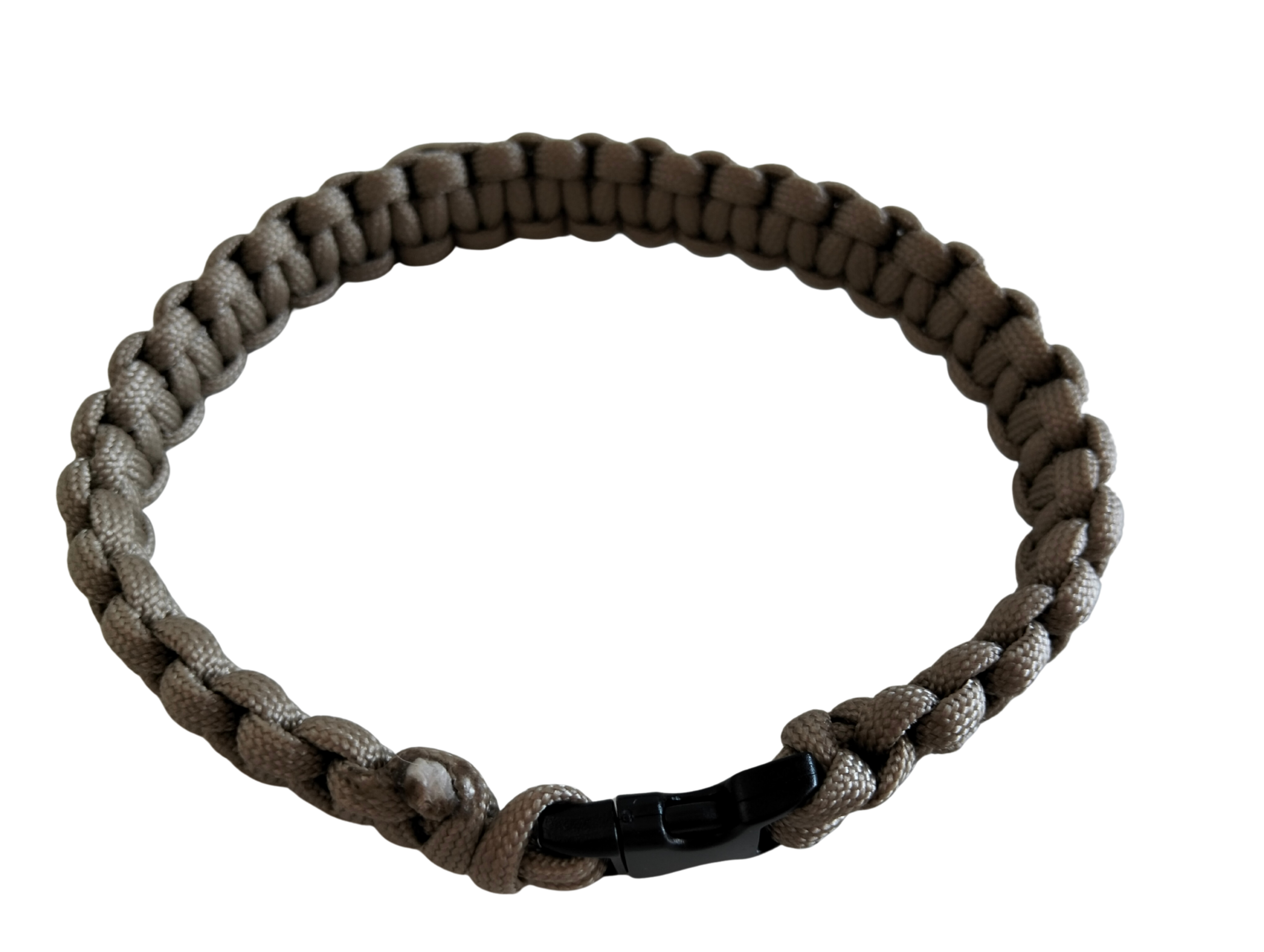 Collar Perro Paracord Artesanal - Color Coyote - Nudo Cobra - Resistente para Trabajo y Aventuras