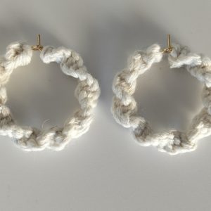 Aretes macramé algodón 35mm