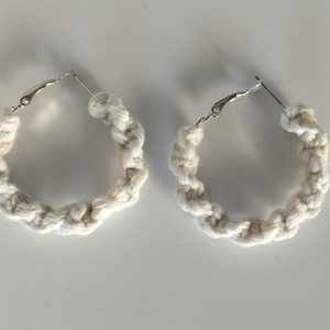 Aretes macramé algodón 40mm